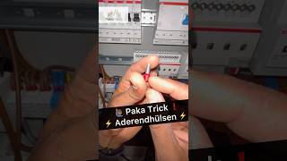 ⚡️Aderendhülsen 🙋🏾‍♂️Elektriker Trick❗️ elektrik handwerk elektriker elektro strom diy [upl. by Alohcin470]