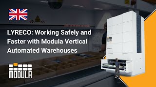 LYRECO Working Safely and Faster with Modula Vertical Automated Warehouses [upl. by Eeral80]