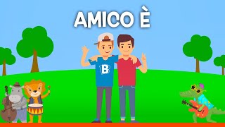 AMICO È INNO DELLAMICIZIA  Le migliori canzoni per bambini con testo [upl. by Dru388]