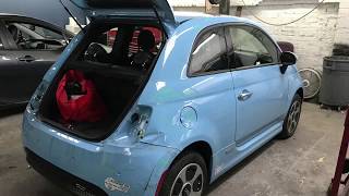 How to remove 2017 Fiat 500e Rear Bumper and taillights  Body Shop Basics [upl. by Say447]