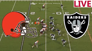 🔴LIVE🔴Cleveland Browns vs Las Vegas Raiders  NFL LIVESTREAM NFL Week 4Madden NFL [upl. by Narhem]