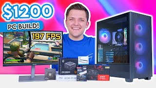 Best 1200 Gaming PC Build 2024 😃 ft RX 7800 XT w Benchmarks [upl. by Naellij795]