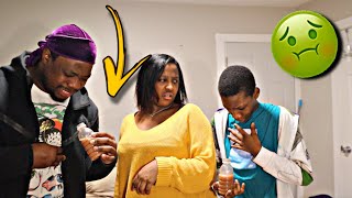 FAKE SPONSORSHIP PRANK ON MY FAMILY GROSS DRINK [upl. by Shaylynn]