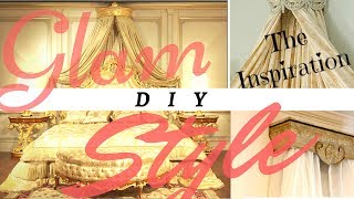 ✨Part 1 GLAM DIY Vanity  Bed Crown Canopyshelf HackDIY Teester [upl. by Broome807]