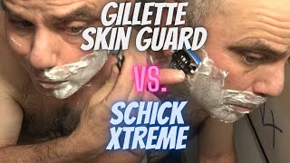 Gillette Skin Guard Razor Vs Schick Xtreme 5 Razor [upl. by Ahtnams]