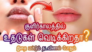 Cure Dry Lips in Winter Season  Uthadu Vedippu tips in Tamil  Chapped peeling lip Tamil Beauty Tip [upl. by Ob]