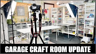 Giving my GARAGE CRAFT ROOM a much needed MAKEOVER [upl. by Ramu]