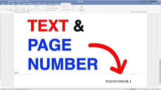 How To Add Text And Page Number In Footer In Word [upl. by Judenberg837]