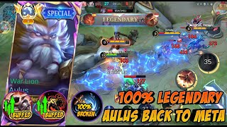 WAR AXE 100 BROKEN BUILD  BEST BUILD AND EMBLEM AULUS 2023  NEW TUTORIAL AULUS 2023 AULUS MLBB [upl. by Isoj722]