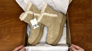 Zara Faux Shearling Lined Suede Boots [upl. by Anuahsar]