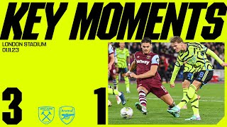 HIGHLIGHTS  West Ham vs Arsenal 31  Carabao Cup [upl. by Yenreit]