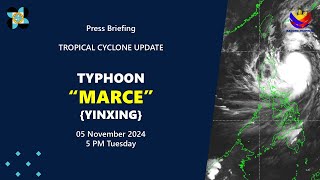 Press Briefing Typhoon MarcePH Yinxing at 5PM  November 05 2024  Tuesday [upl. by Chaudoin788]