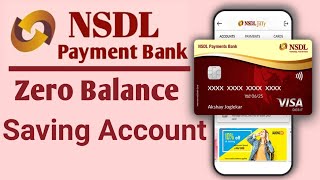 NSDL payment Bank digital savings account how to open an account creating process Bengali Video [upl. by Fries]