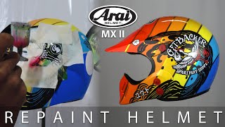 Arai MX II GET BACKER  Repaint Helmet [upl. by Kohn]