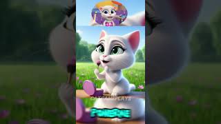 LA GATA ANGELA SIN MAQUILLAJE 😂 TALKING TOM ESTUPIDO shorts short humor [upl. by Droc284]