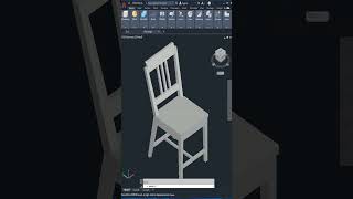 AutoCAD 3D 3D Modeling AutoCAD tutorial chair view shorts [upl. by Metcalf]