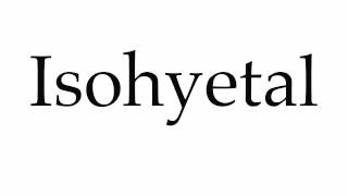 How to Pronounce Isohyetal [upl. by Fafa]