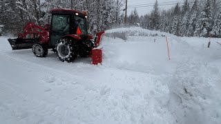 Opening my driveway after the snowstorm  TYM T474 tractor  Pronovost Puma 72’’ Snowblower [upl. by Nairad]