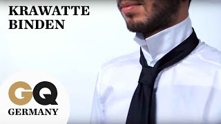 How To Krawatte binden für Anfänger  GQ Style Tutorial [upl. by Arvin]