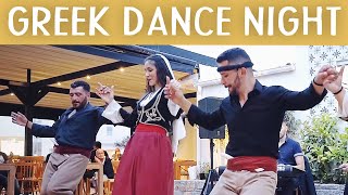 Traditional GREEK NIGHT Cretan Dance and Live MUSIC  Daily CRETE Greece [upl. by Fonz817]