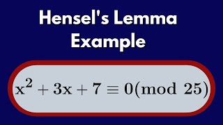 Number Theory  Solving Polynomial Congruences with Hensels Lemma [upl. by Karwan]