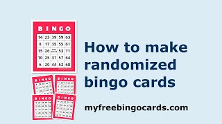 How to make randomized bingo cards [upl. by Ellered]