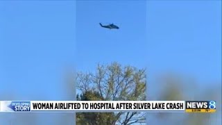 Woman airlifted to hospital after crash at Silver Lake Sand Dunes DNR says [upl. by Ellenohs524]