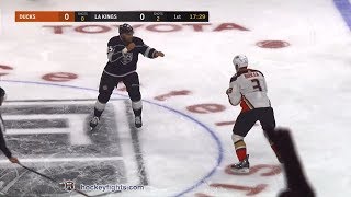 Kevin Bieksa vs Andy Andreoff Jan 13 2018 [upl. by Caras]