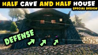 This is the FIRST TIME Ive ever made a BASE like this  HALF Cave and HALF House  VALHEIM [upl. by Druci583]