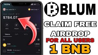 Claim Free Airdrop 1 BNB amp 250000 BLUM Token on Bitget Wallet [upl. by Sibilla]