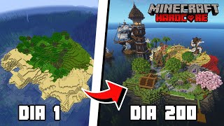 SOBREVIVI 200 DIAS NUMA ILHA NO MINECRAFT HARDCORE  FIlme Completo [upl. by Erhart998]