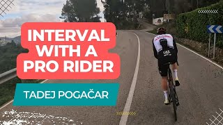 AMATEUR CYCLIST vs TADEJ POGAČAR RIDING UPHILL Tour de France winner pushing some WATTs 🔥 [upl. by Ahsirtak]