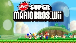 New Super Mario Bros Wii Worlds 1  9 Full Game 100 [upl. by Drofub]