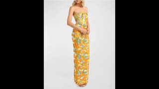 Strapless Floral Sequin Column Gown [upl. by Anuahsat]