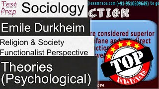 Emile Durkheim Religion and society Functionalist Perspective Sociology [upl. by Ahsenroc543]