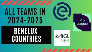 All Teams in 20242025 Benelux Countries [upl. by Binah]