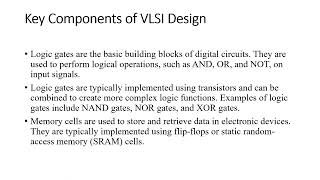 21EC63VLSI Design and Testing Key Components of VLSI [upl. by Llezniuq334]