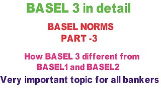 Basel Norms  Basel3Capital Tier1 and Tier2 Impotant topic for bankersPart3 [upl. by Hirza]