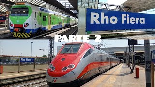 Frecciarossa italo e treni suburbani a Rho Fiera Milano [upl. by Farnham]