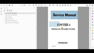 Hitachi KH1502 For Crawler Crane Service Manual [upl. by Hamfurd]