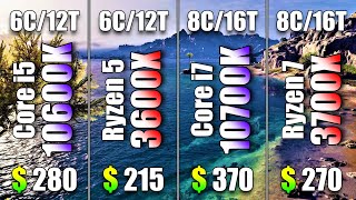 Core i5 10600K vs Ryzen 5 3600X vs Core i7 10700K vs Ryzen 7 3700X [upl. by Roy]