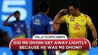 Runorder Dhoni v Umpires v IPL [upl. by Noli63]