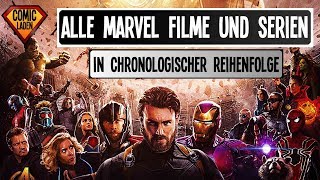 Alle MARVEL FILME und SERIEN in chronologischer Reihenfolge  offizielle MCU Timeline onsXreen [upl. by Aniluap740]