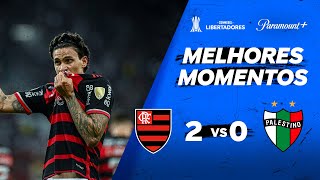 FLAMENGO 2 x 0 PALESTINO  CONMEBOL LIBERTADORES 2024  Paramount Plus Brasil [upl. by Cedell831]