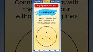 Only a genius can do it SOLUTION  Connect same colour dots without overlapping linesmath puzzle [upl. by Trisa]