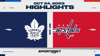 NHL Highlights  Maple Leafs vs Capitals  October 24 2023 [upl. by Enahsed109]