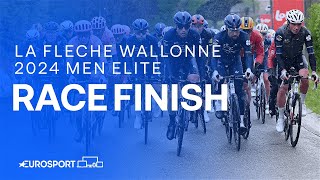 SIGNATURE WIN 🤩  2024 La Flèche Wallonne Men Elite Race Finish  Eurosport Cycling [upl. by Ayifa]