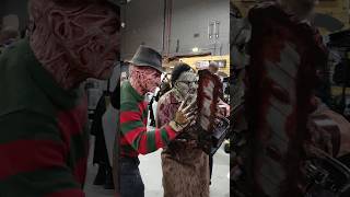 Freddy Krueger flexin with Leatherface Horror FreddyKrueger [upl. by Yoral]