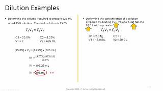 Solution Lab Math Segment 03 Dilutions Dilution Factors [upl. by Ahsimit674]