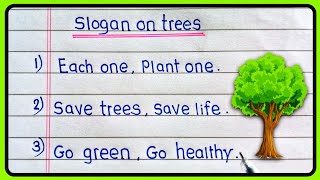 Slogan on Trees  Slogan on Save Trees  10 Slogans on Trees in English [upl. by Sainana149]